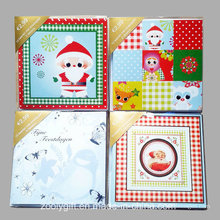 Handmade Decorated Greeting Card / Wholesale Christmas Greeting Card with Envelop